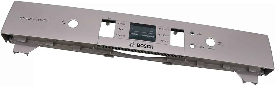 Bosch 00777874 Dishwasher Panel-Facia Silver, W/ Top Seal