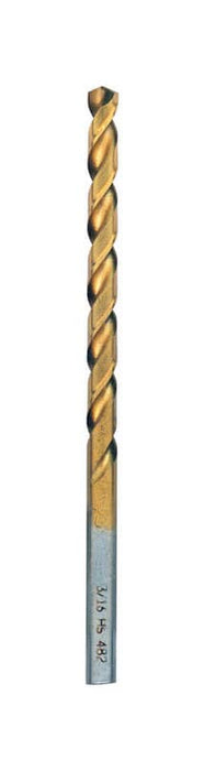 Bosch TI2139 3/16 In. x 3-1/2 In. Titanium-Coated Drill Bit