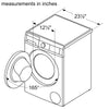 Bosch WAT28400UC/14 300 Series Compact Washer 24'' 1400 Rpm