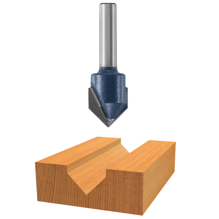 Bosch 84300M 90° x 3/8 In. Carbide Tipped V-Groove Bit