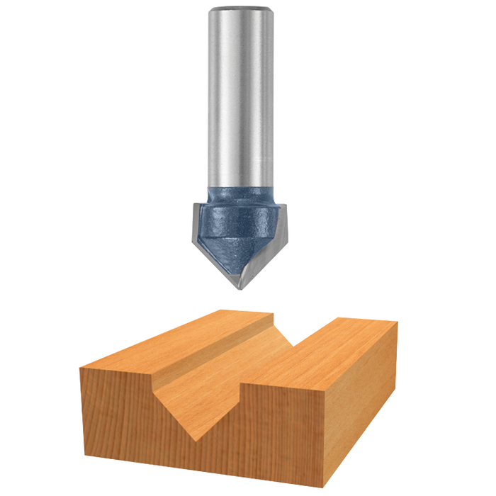 Bosch 84303M 90° x 5/8 In. Carbide Tipped V-Groove Bit