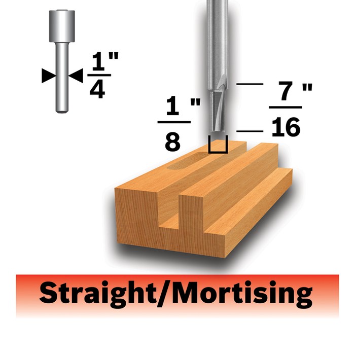 Bosch 85213MC 1/8 In. x 1/2 In. Solid Carbide Double-Flute Straight Router Bit