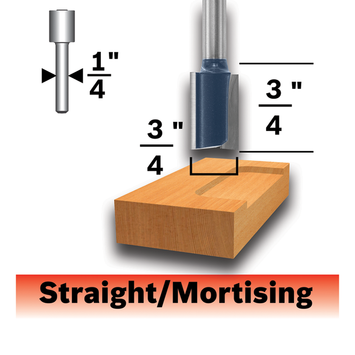 Bosch 85248MC 3/4 In. x 3/4 In. Carbide-Tipped Hinge Mortising Router Bit