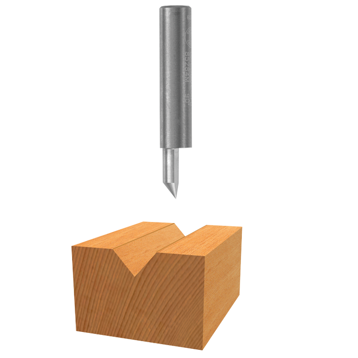 Bosch 85284 41° x 1/4 In. Solid Carbide V-Groove Bit