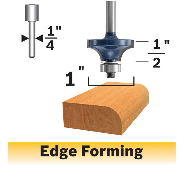 Bosch 85294MC 1/4 In. x 1/2 In. Carbide-Tipped Roundover Router Bit