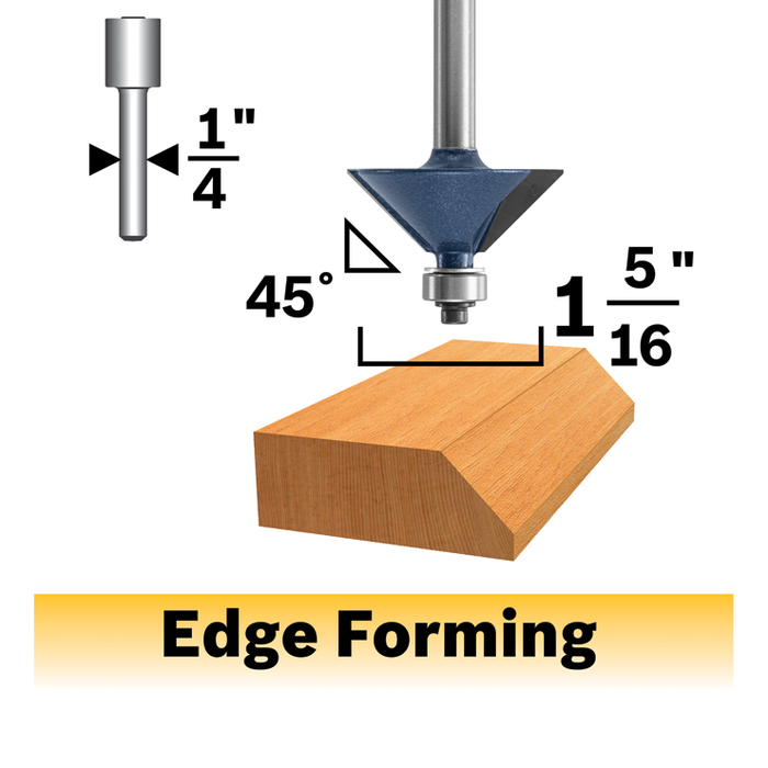 Bosch 85298MC 1-5/16 In. x 45° Carbide-Tipped Chamfer Router Bit