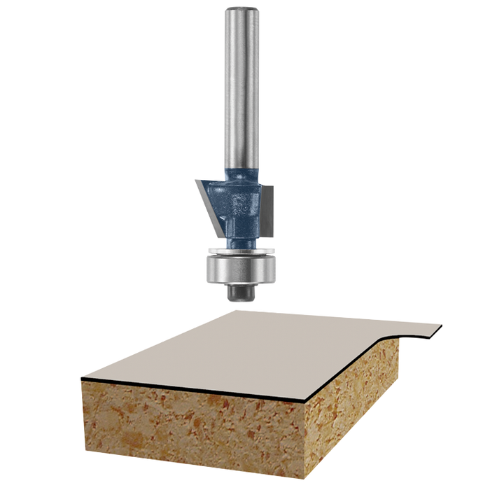 Bosch 85437M 22° x 3/8 In. Carbide Tipped 2-Flute Flush/Bevel Trim Bit