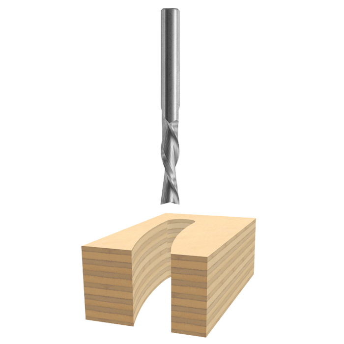 Bosch 85902M 1/4 In. x 3/4 In. Solid Carbide 2-Flute Downcut Spiral Bit