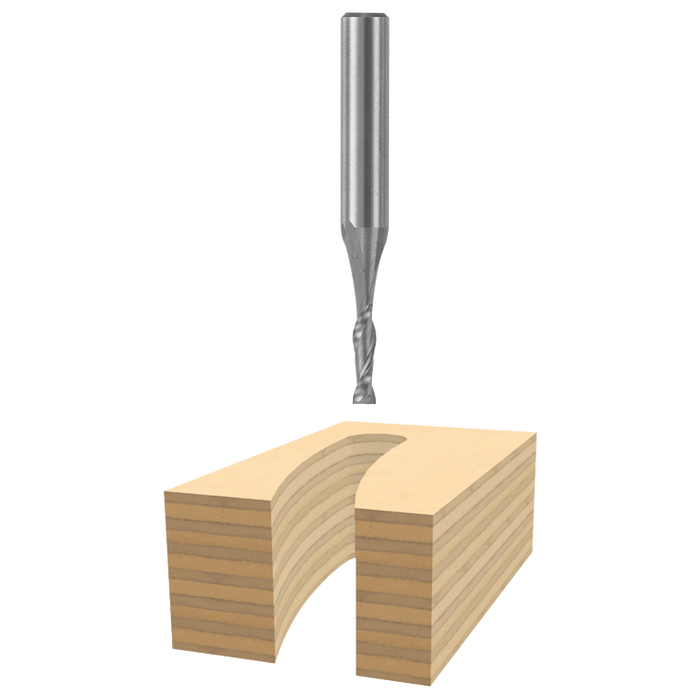 Bosch 85908M 1/8 In. x 1/2 In. Solid Carbide 2-Flute Upcut Spiral Bit