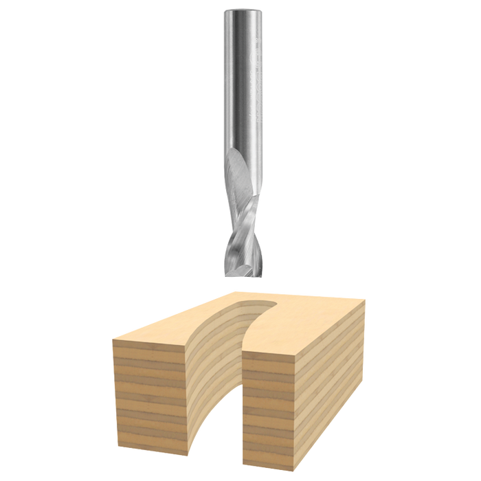 Bosch 85910M 1/4 In. x 3/4 In. Solid Carbide 2-Flute Upcut Spiral Bit