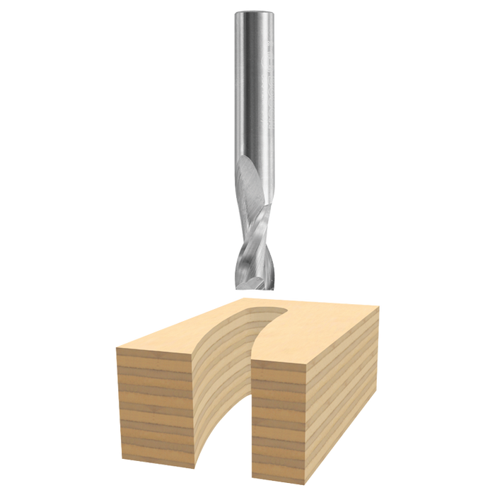 Bosch 85912M 3/8 In. x 1 In. Solid Carbide 2-Flute Upcut Spiral Bit