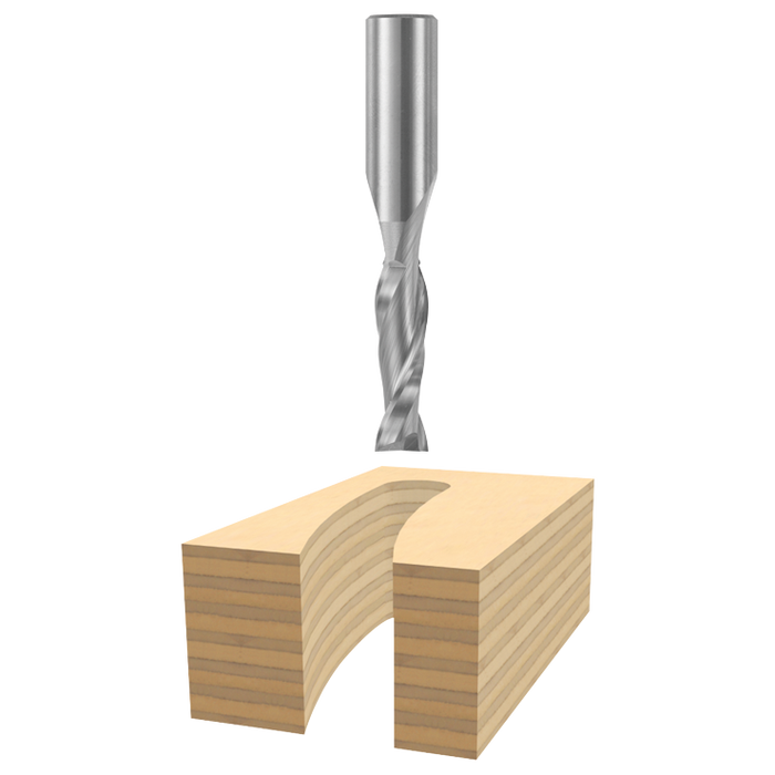 Bosch 85913M 3/8 In. x 1-1/4 In. Solid Carbide 2-Flute Upcut Spiral Bit