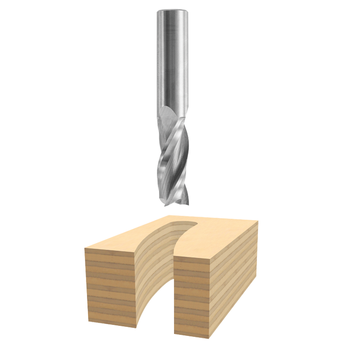 Bosch 85961M 1/2 In. x 1-1/4 In. Solid Carbide 3-Flute Upcut Spiral Bit