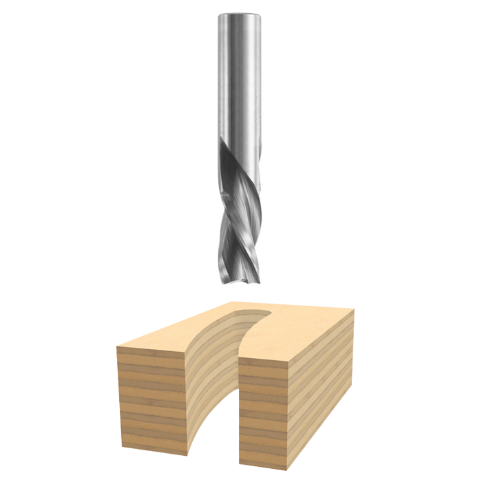 Bosch 85974M 1/2 In. x 1 In. Solid Carbide 3-Flute Downcut Spiral Bit