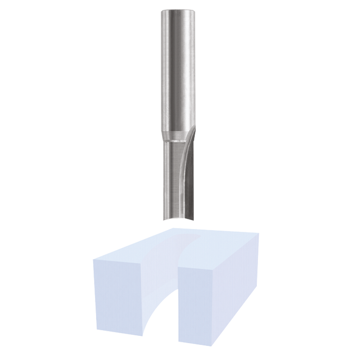 Bosch 85987M 1/4 In. x 1 In. Solid Carbide 2-Flute Plastic Cutting Straight Bit