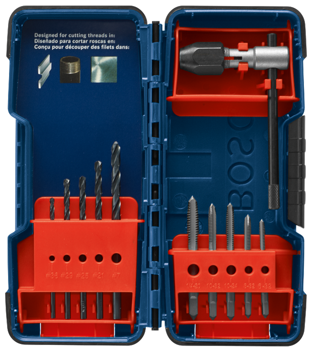 Bosch BDT11S 11 pc. Tap and Drill Bit Combo Set