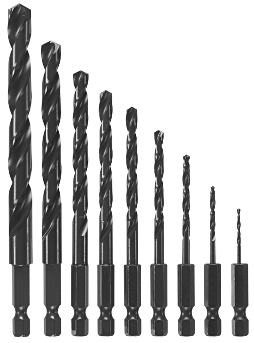 Bosch BL9IM 9 pc. Impact Tough Black Oxide Drill Bit Set