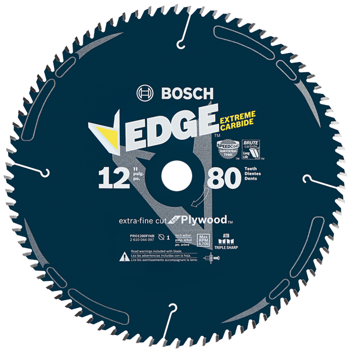 Bosch PRO1280FINB 12 In. 80 Tooth Edge Circular Saw Blade for Finishing