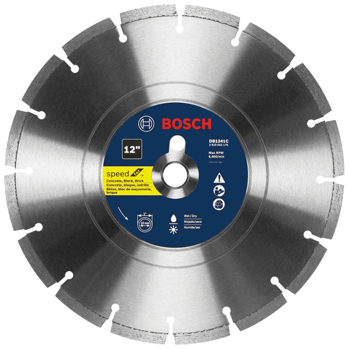 Bosch DB1241C 12 In. Premium Segmented Rim Diamond Blade for Universal Rough Cuts