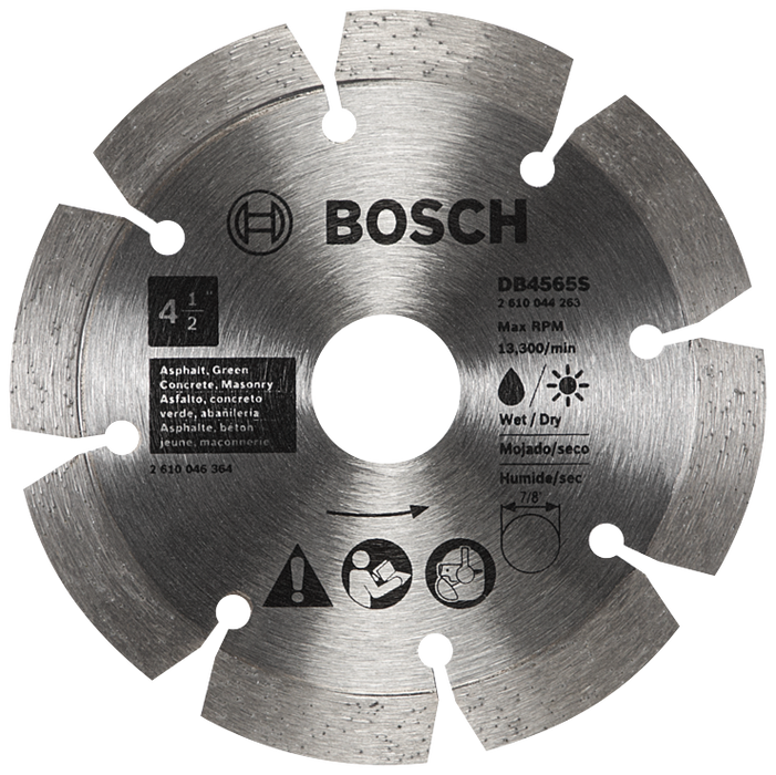 Bosch DB4565S 4-1/2 In. Standard Segmented Rim Diamond Blade for Soft Materials