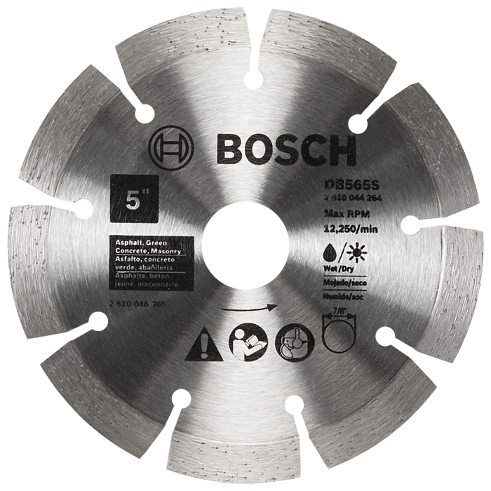 Bosch DB565S 5 In. Standard Segmented Rim Diamond Blade for Soft Materials