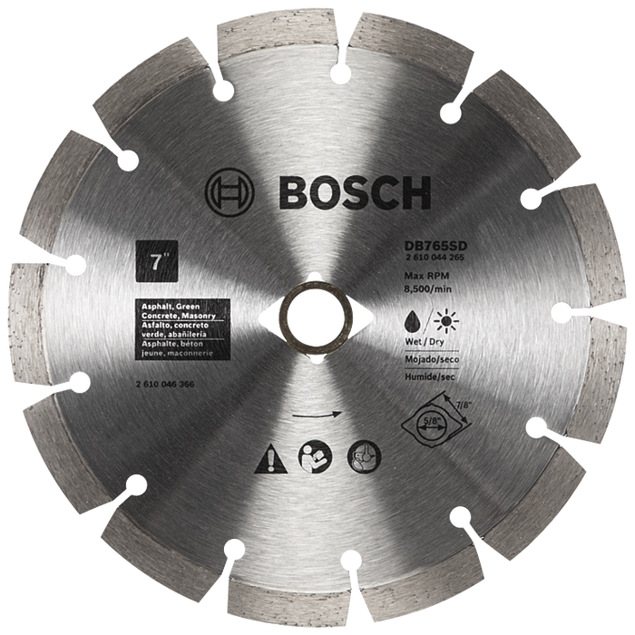 Bosch DB765SD 7 In. Standard Segmented Rim Diamond Blade with DKO for Soft Materials