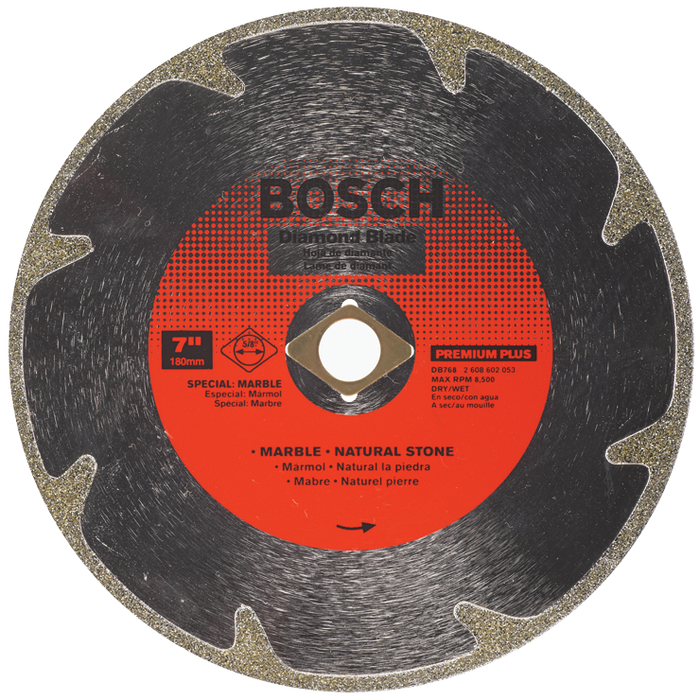 Bosch DB768 7 In. Premium Plus Continuous Rim Diamond Blade for Clean Cuts