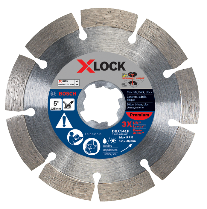 Bosch DBX541P 5 In. X-LOCK Premium Segmented Diamond Blade Premium