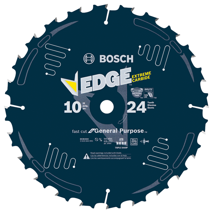 Bosch DCB1024 10 In. 24 Tooth Edge Circular Saw Blade for Fast Cuts