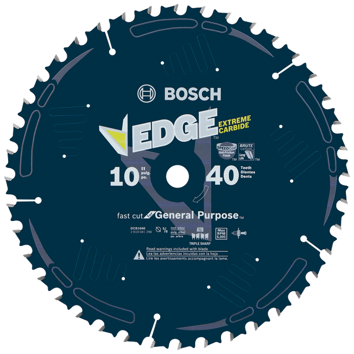 Bosch DCB1040 10 In. 40 Tooth Edge Circular Saw Blade for General Purpose