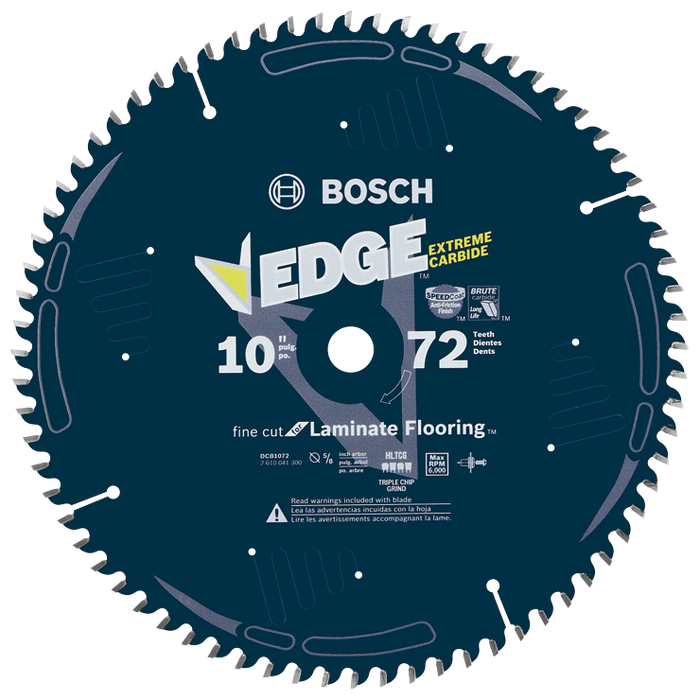 Bosch DCB1072 10 In. 72 Tooth Edge Circular Saw Blade for Laminate