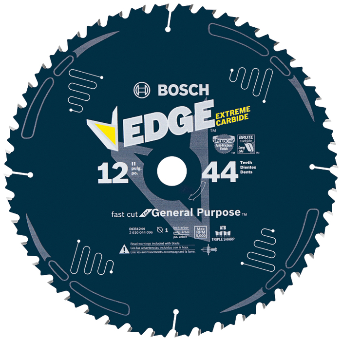 Bosch DCB1244 12 In. 44 Tooth Edge Circular Saw Blade for General Purpose Wood