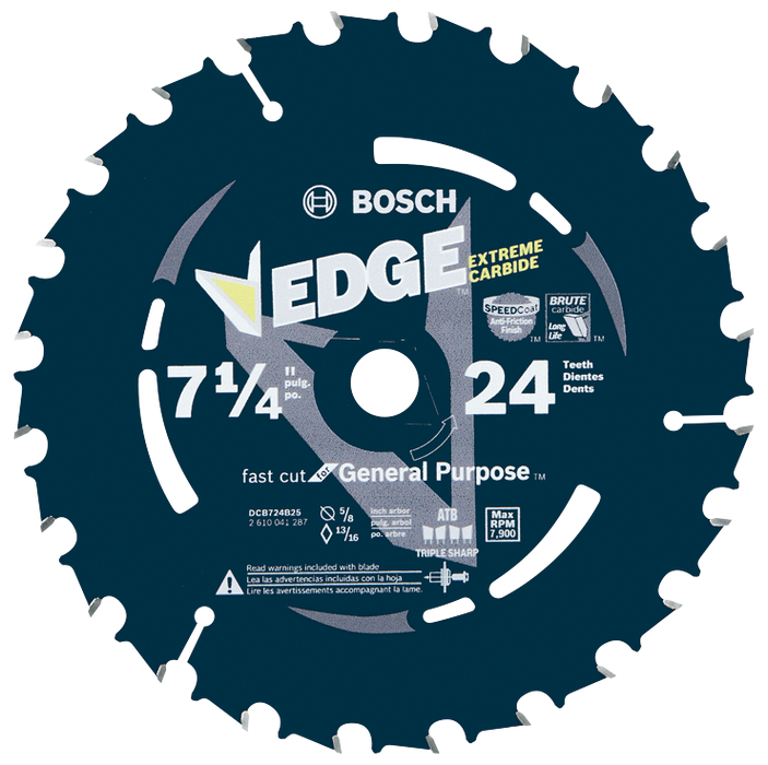 Bosch DCB724B3 3 pc. 7-1/4 In. 24 Tooth Edge Circular Saw Blades for Framing (Bulk)