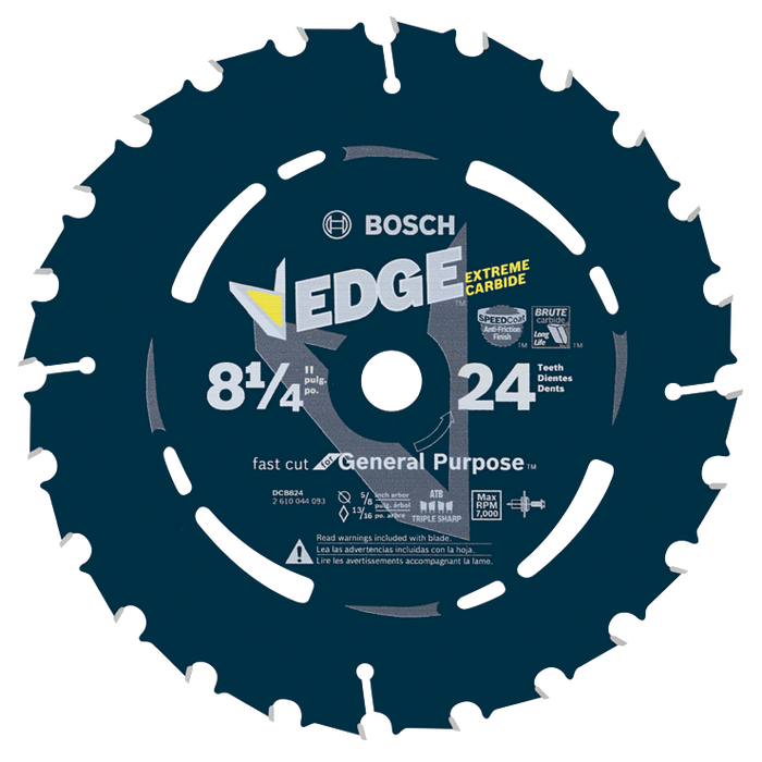 Bosch DCB824 8-1/4 In. 24 Tooth Edge Circular Saw Blade for Framing