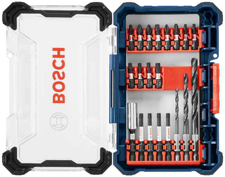 Bosch DDMS20 20 pc. Impact Tough Drill Drive Custom Case System Set