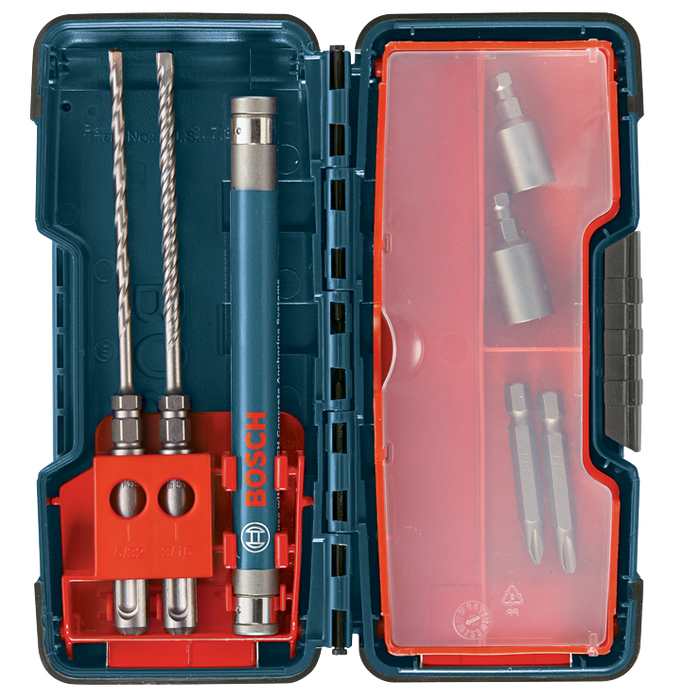 Bosch HC2309 7 pc. SDS-plus Bulldog Anchor Drive Installation Kit