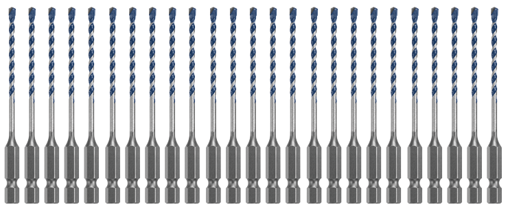 Bosch HCBG01B25T 25 pc. 1/8 In. x 4 In. BlueGranite Turbo Carbide Hammer Drill Bits