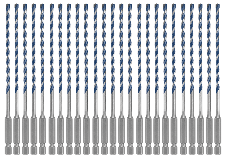 Bosch HCBG02B25T 25 Pieces 5/32 In. x 6 In. BlueGranite Turbo Carbide Hammer Drill Bits