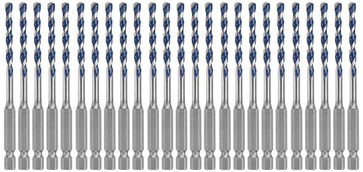 Bosch HCBG03B25T 25 pc. 3/16 In. x 4 In. BlueGranite Turbo Carbide Hammer Drill Bits