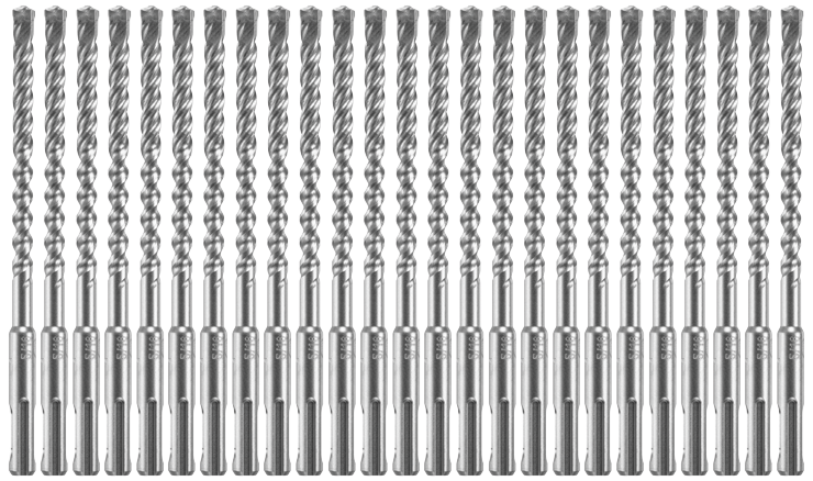 Bosch HCFC2051B25 25 pc. 5/16 In. x 4 In. x 6 In. SDS-plus Bulldog Xtreme Carbide Rotary Hammer Drill Bits