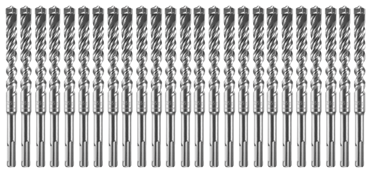 Bosch HCFC2081B25 25 pc. 1/2 In. x 4 In. x 6 In. SDS-plus Bulldog Xtreme Carbide Rotary Hammer Drill Bits