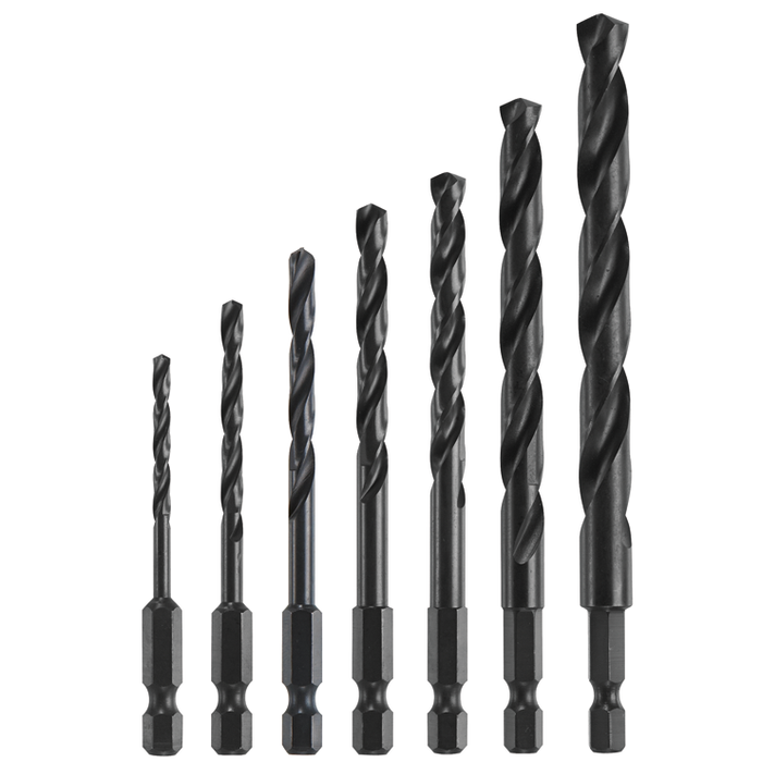 Bosch IMD5007 7-pc. Hex Shank Impact Tough Drill Bit Set, Black Oxide