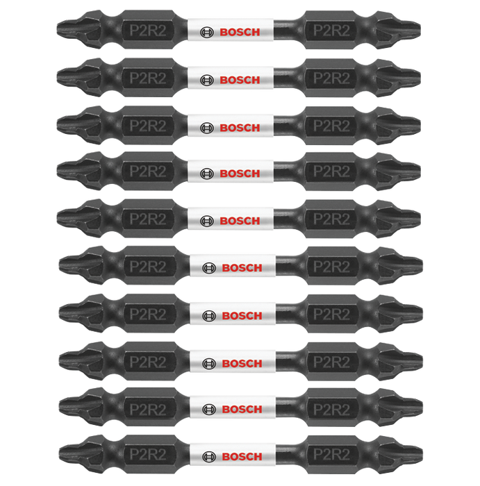 Bosch ITDEP2R225B 10 pc. Impact Tough 2.5 In. Phillips/Square #2 Double-Ended Bits (Bulk Pack)