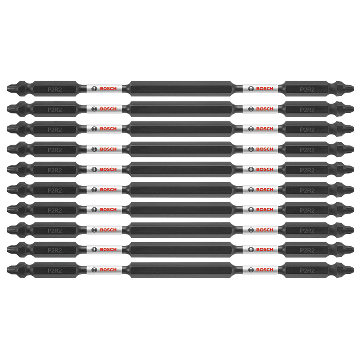 Bosch ITDEP2R26B 10 pc. Impact Tough 6 In. Phillips/Square #2 Double-Ended Bits (Bulk Pack)