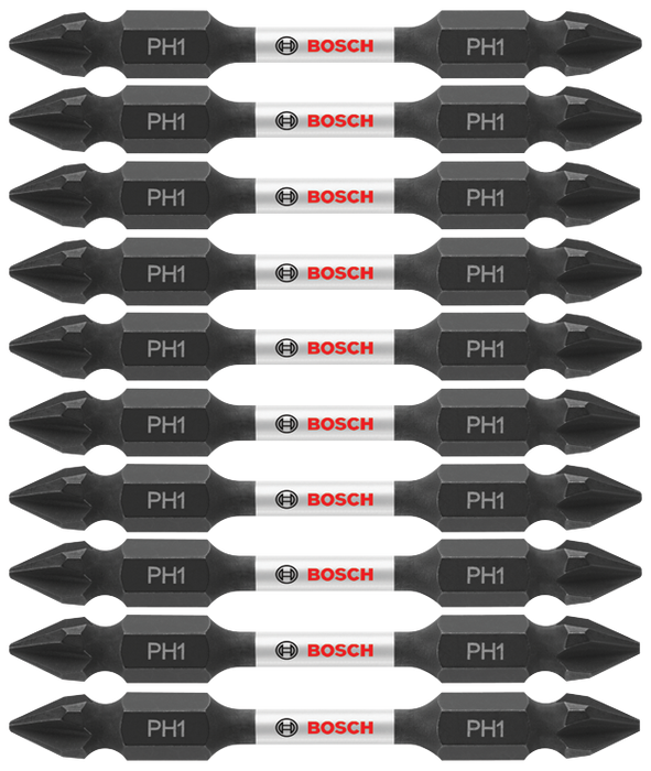 Bosch ITDEPH125B 10 pc. Impact Tough 2.5 In. Phillips #1 Double-Ended Bits (Bulk Pack)