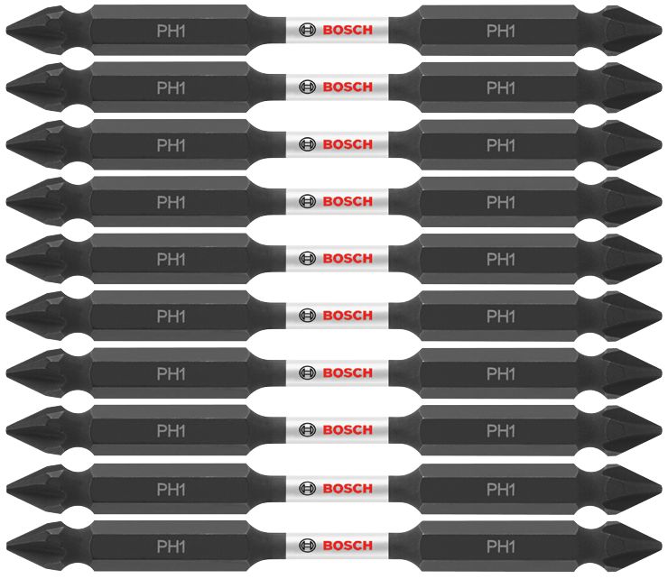 Bosch ITDEPH135B 10 pc. Impact Tough 3.5 In. Phillips #1 Double-Ended Bits (Bulk Pack)
