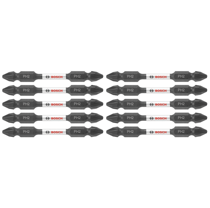 Bosch ITDEPH225B 10 pc. Impact Tough 2.5 In. Phillips #2 Double-Ended Bits (Bulk Pack)