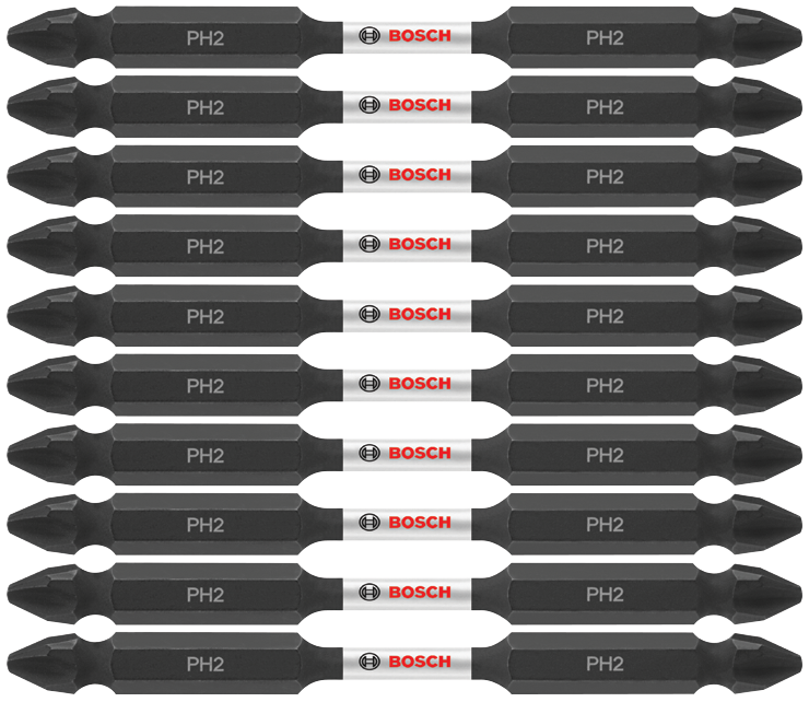Bosch ITDEPH235B 10 pc. Impact Tough 3.5 In. Phillips #2 Double-Ended Bits (Bulk Pack)