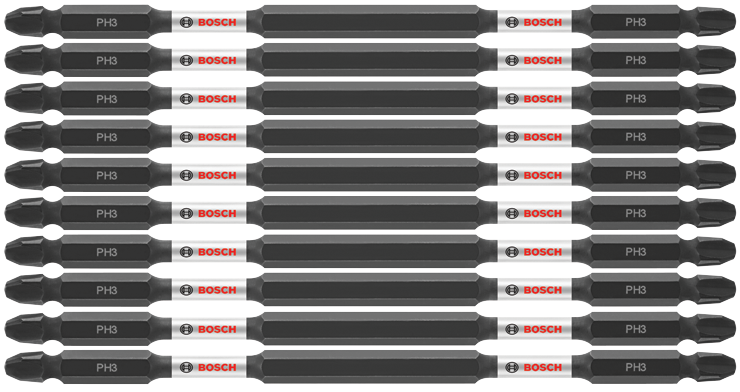 Bosch ITDEPH36B 10 pc. Impact Tough 6 In. Phillips #3 Double-Ended Bits (Bulk Pack)