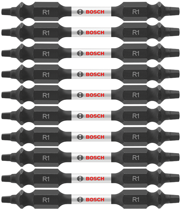 Bosch ITDESQ125B 10 pc. Impact Tough 2.5 In. Square #1 Double-Ended Bits (Bulk Pack)